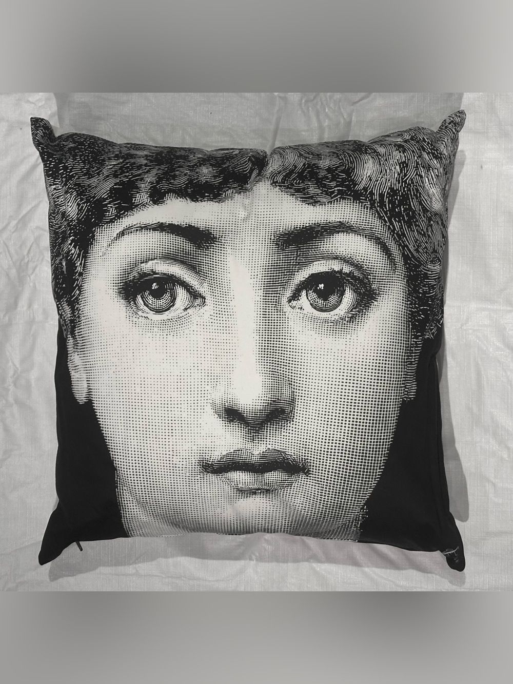 NEW RARE FORNASETTI PILLOW ITALY TEMA E VARIAZIONI 2 SIDED GRAPHIC COLLECTORS